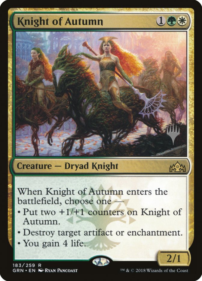Knight of Autumn (Promo Pack) [Guilds of Ravnica Promos] | Odin's Place