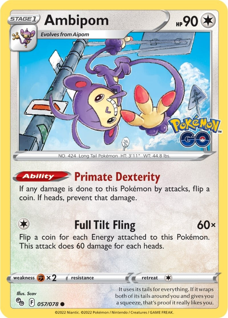 Ambipom (057/078) [Pokémon GO] | Odin's Place