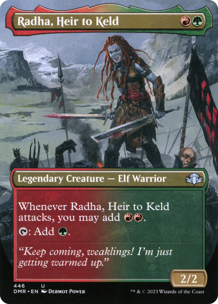 Radha, Heir to Keld (Borderless Alternate Art) [Dominaria Remastered] | Odin's Place