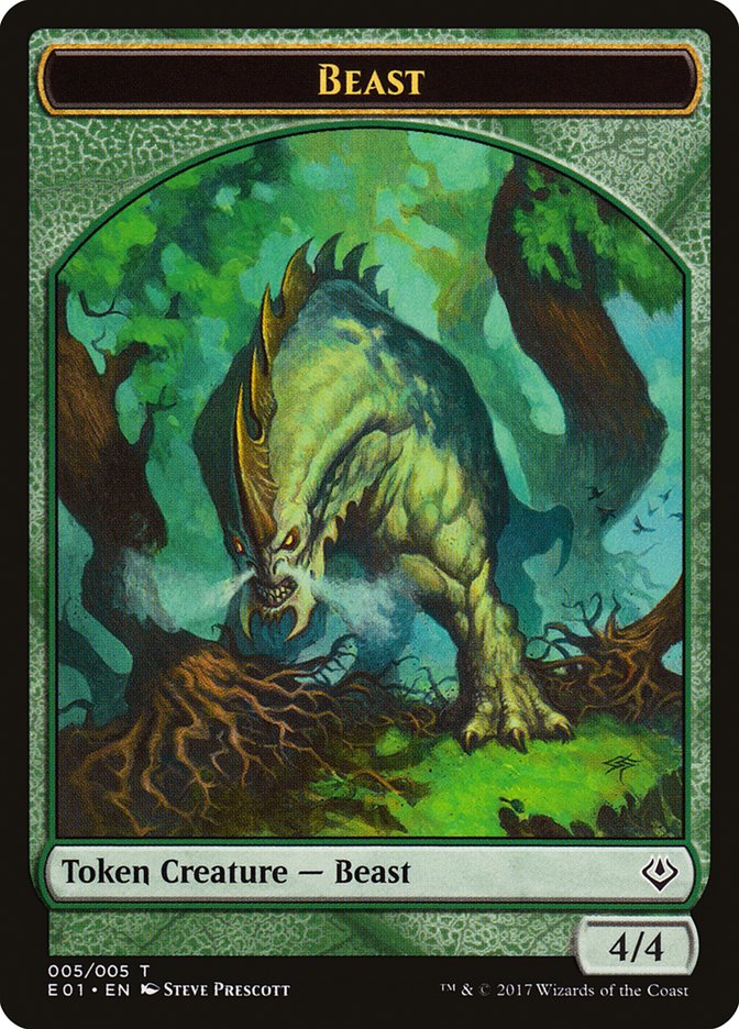 Beast (005) // Soldier Double-Sided Token [Archenemy: Nicol Bolas Tokens] | Odin's Place
