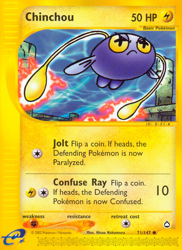 Chinchou (71/147) [Aquapolis] | Odin's Place