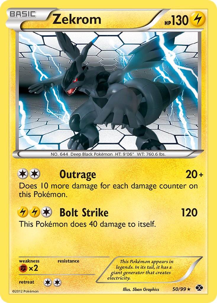 Zekrom (50/99) (Theme Deck Exclusive) [Black & White: Next Destinies] | Odin's Place