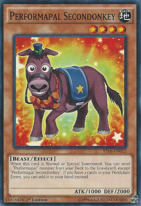 Performapal Secondonkey [YS16-EN012] Common | Odin's Place