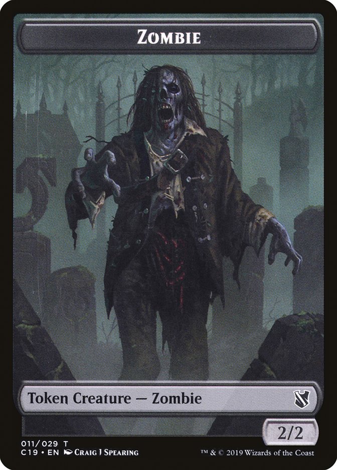 Zombie (010) // Zombie (011) Double-Sided Token [Commander 2019 Tokens] | Odin's Place