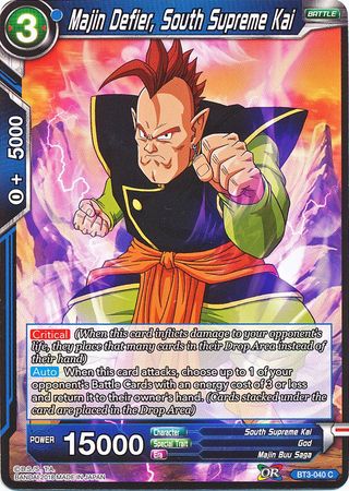 Majin Defier, South Supreme Kai (BT3-040) [Cross Worlds] | Odin's Place