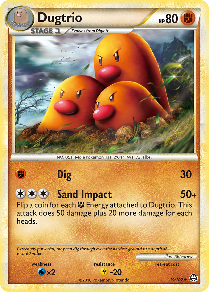Dugtrio (19/102) [HeartGold & SoulSilver: Triumphant] | Odin's Place