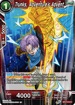 Trunks, Adventure's Advent (BT17-014) [Ultimate Squad] | Odin's Place