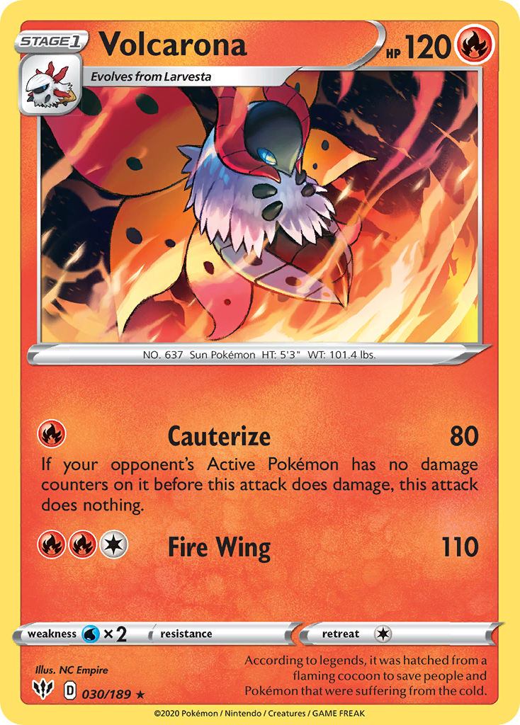 Volcarona (030/189) [Sword & Shield: Darkness Ablaze] | Odin's Place