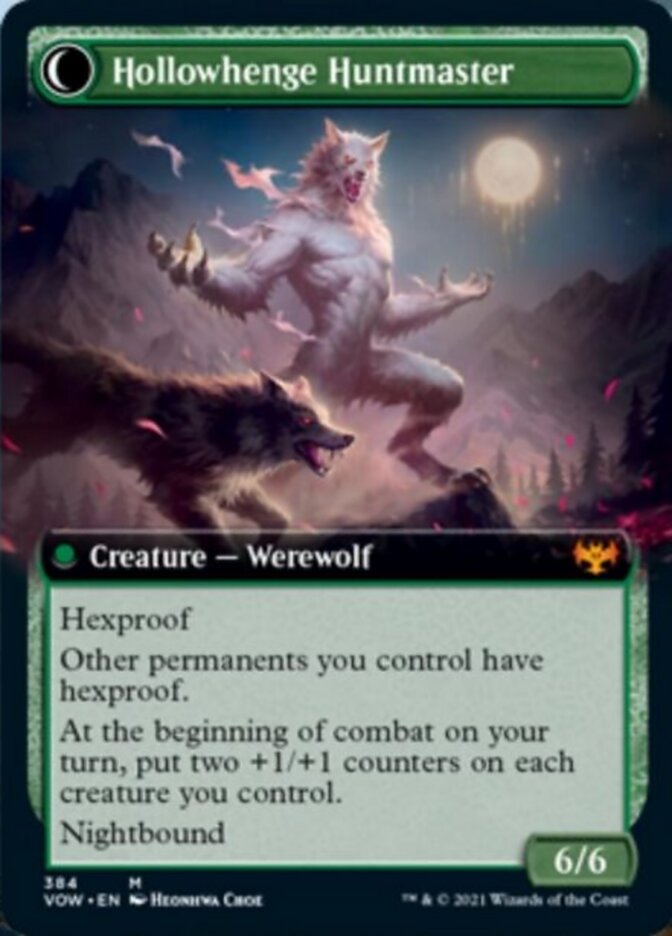 Avabruck Caretaker // Hollowhenge Huntmaster (Extended Art) [Innistrad: Crimson Vow] | Odin's Place