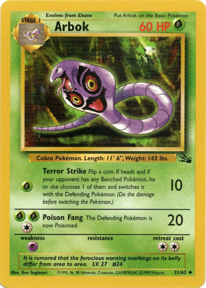Arbok (31/62) [Fossil Unlimited] | Odin's Place