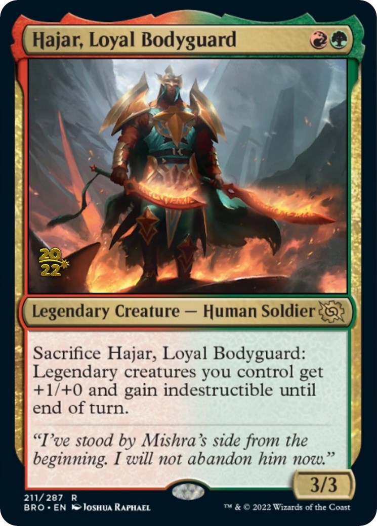 Hajar, Loyal Bodyguard [The Brothers' War Prerelease Promos] | Odin's Place