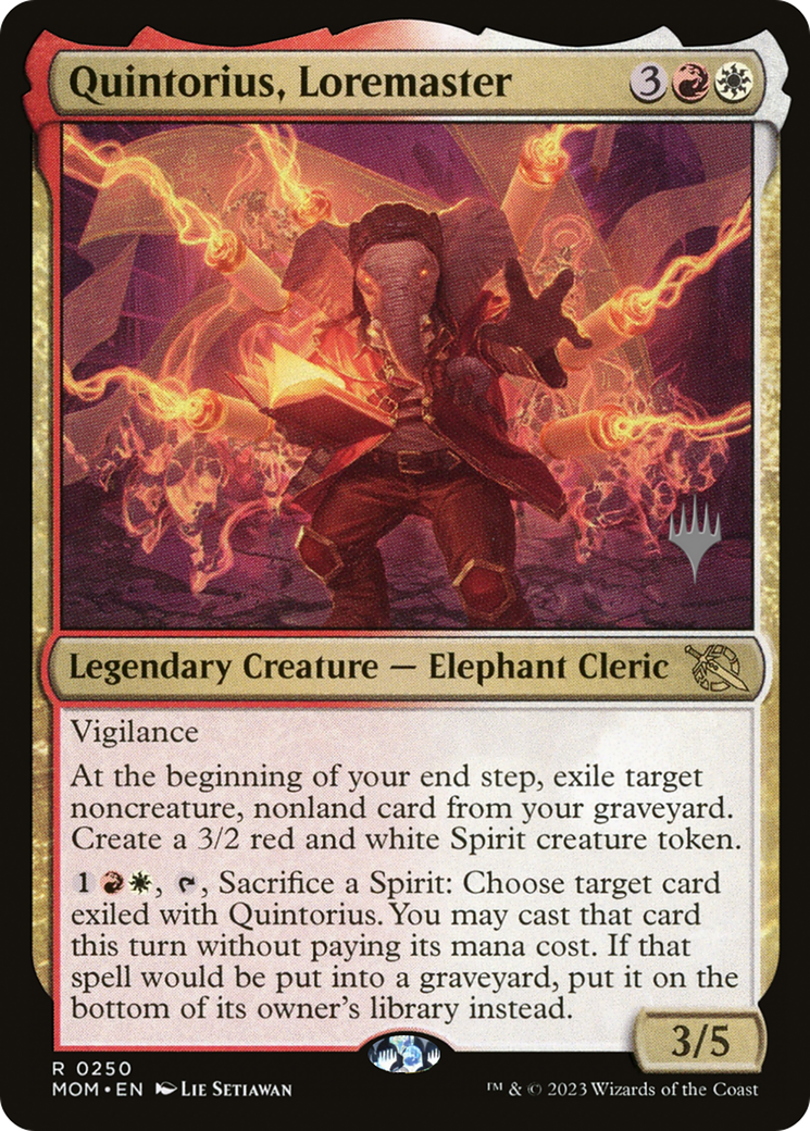 Quintorius, Loremaster (Promo Pack) [March of the Machine Promos] | Odin's Place