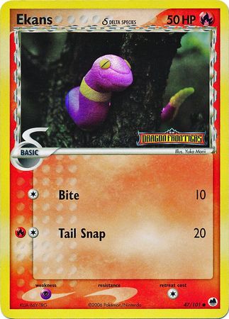 Ekans (47/101) (Delta Species) (Stamped) [EX: Dragon Frontiers] | Odin's Place
