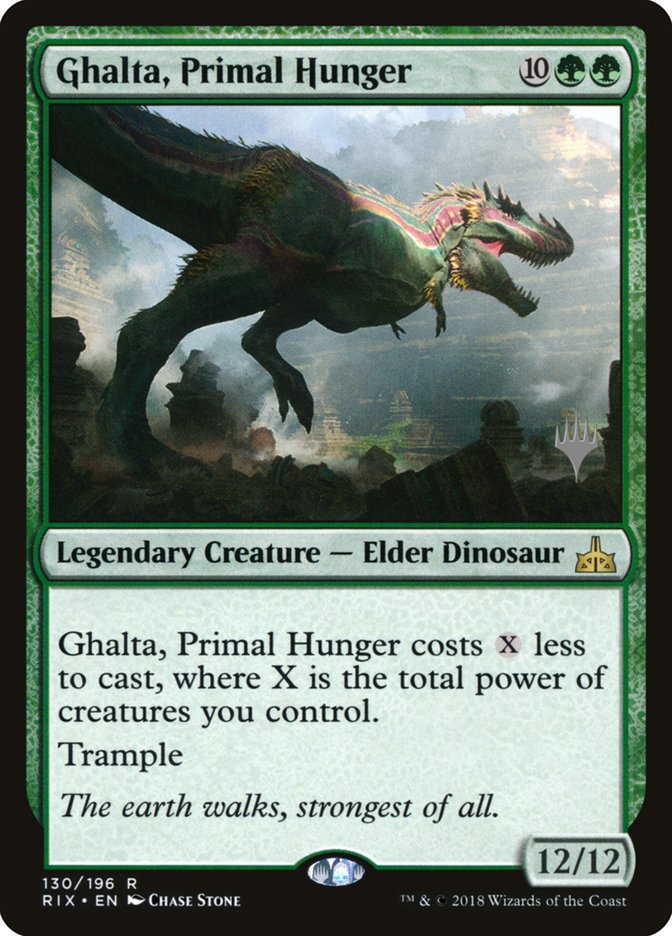 Ghalta, Primal Hunger (Promo Pack) [Rivals of Ixalan Promos] | Odin's Place