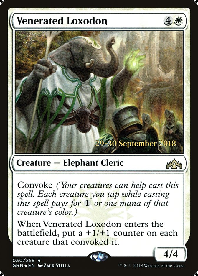 Venerated Loxodon (30) [Guilds of Ravnica Prerelease Promos] | Odin's Place
