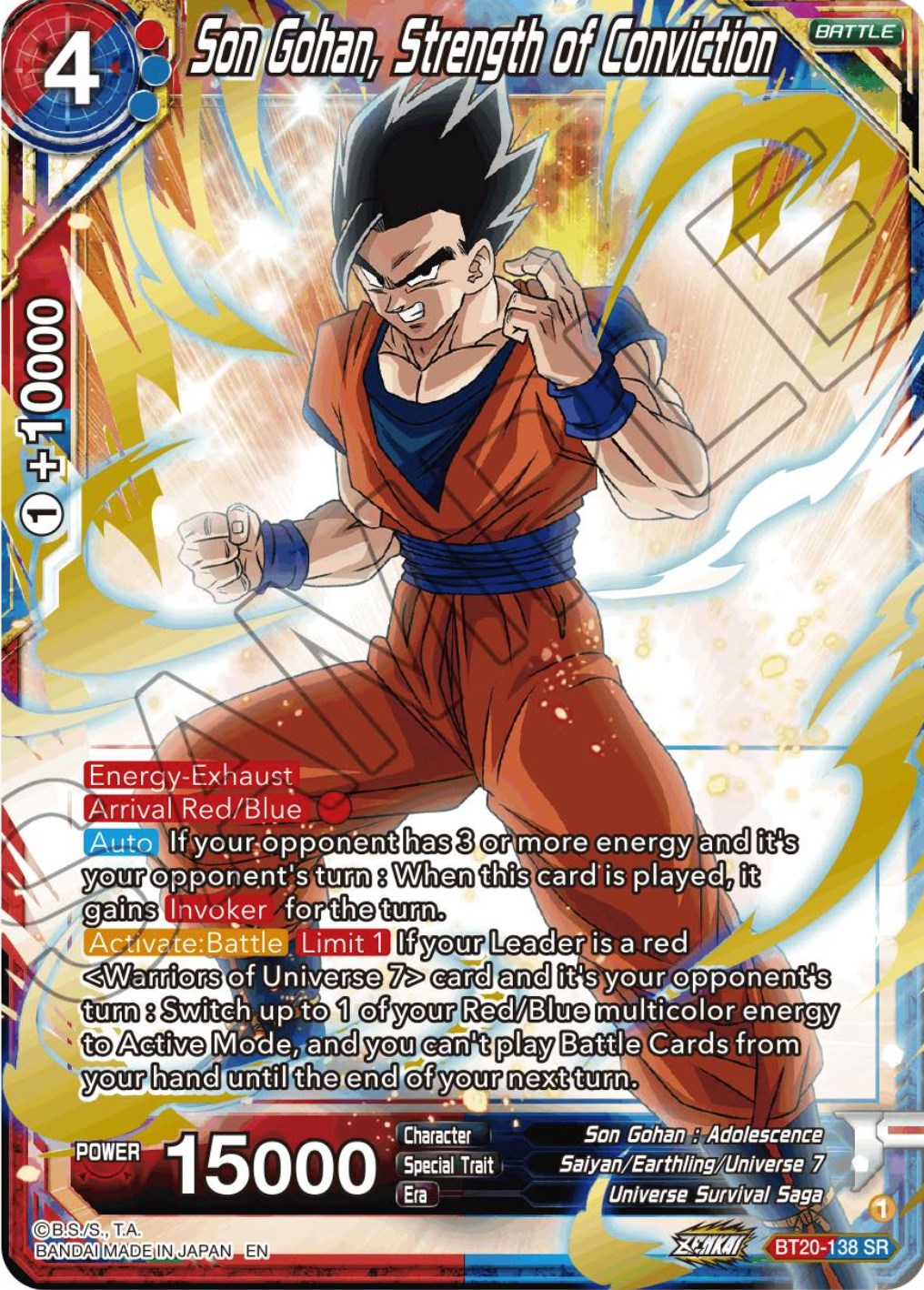Son Gohan, Strength of Conviction (BT20-138) [Power Absorbed] | Odin's Place
