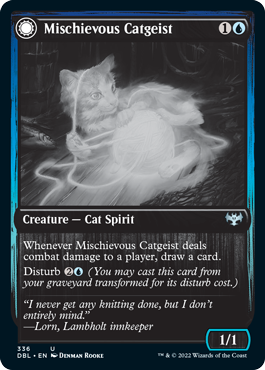 Mischievous Catgeist // Catlike Curiosity [Innistrad: Double Feature] | Odin's Place