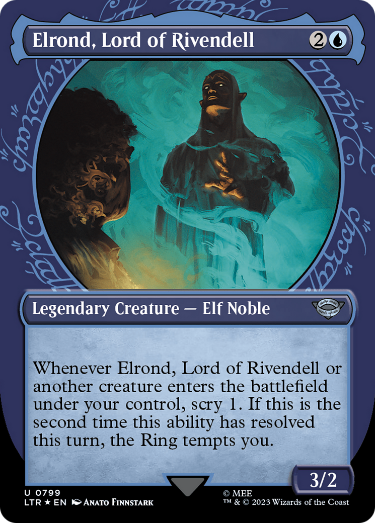Elrond, Lord of Rivendell (Showcase) (Surge Foil) [The Lord of the Rings: Tales of Middle-Earth] | Odin's Place