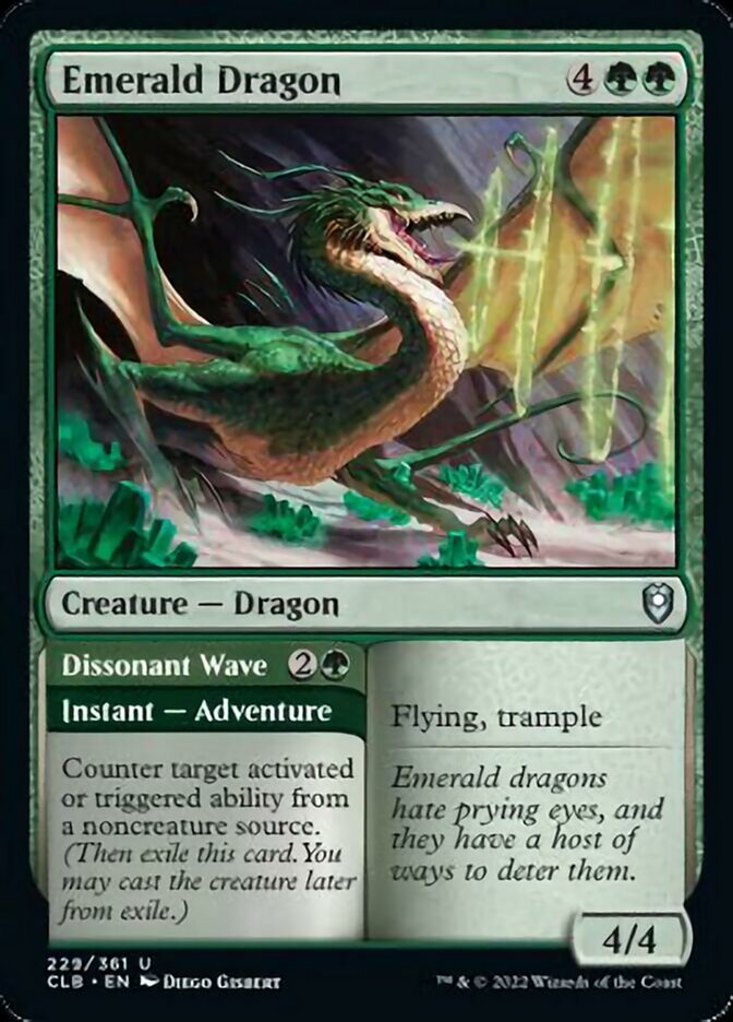 Emerald Dragon // Dissonant Wave [Commander Legends: Battle for Baldur's Gate] | Odin's Place