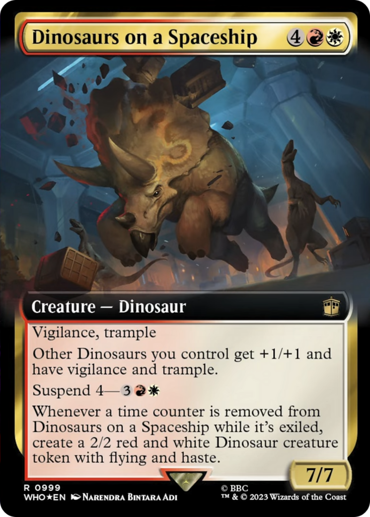 Dinosaurs on a Spaceship (Extended Art) (Surge Foil) [Doctor Who] | Odin's Place