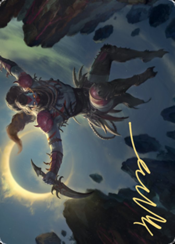 Nighthawk Scavenger Art Card (Gold-Stamped Signature) [Zendikar Rising Art Series] | Odin's Place