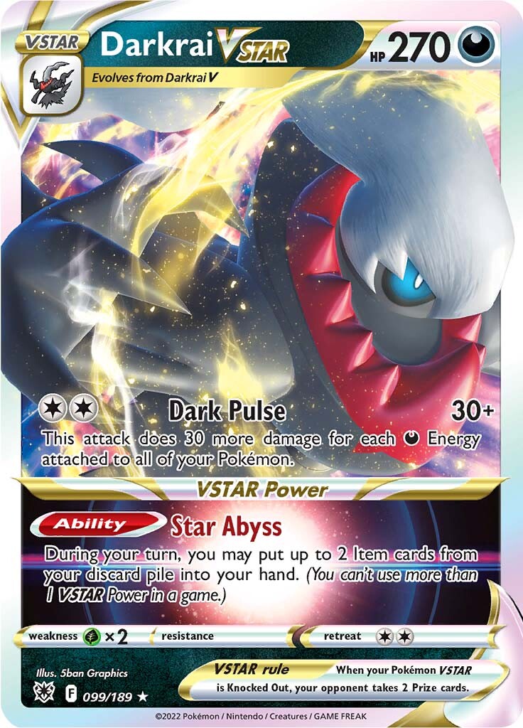 Darkrai VSTAR (099/189) [Sword & Shield: Astral Radiance] | Odin's Place