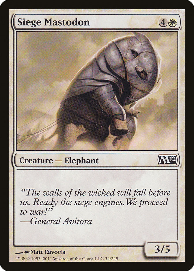 Siege Mastodon (34) [Magic 2012] | Odin's Place