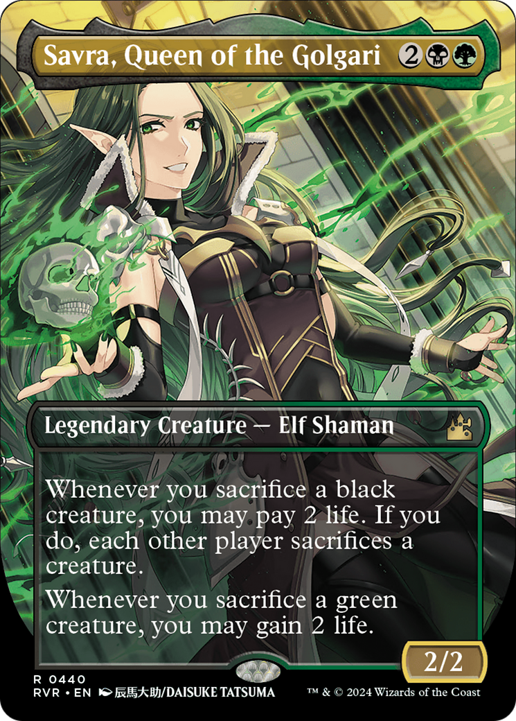Savra, Queen of the Golgari (Anime Borderless) [Ravnica Remastered] | Odin's Place