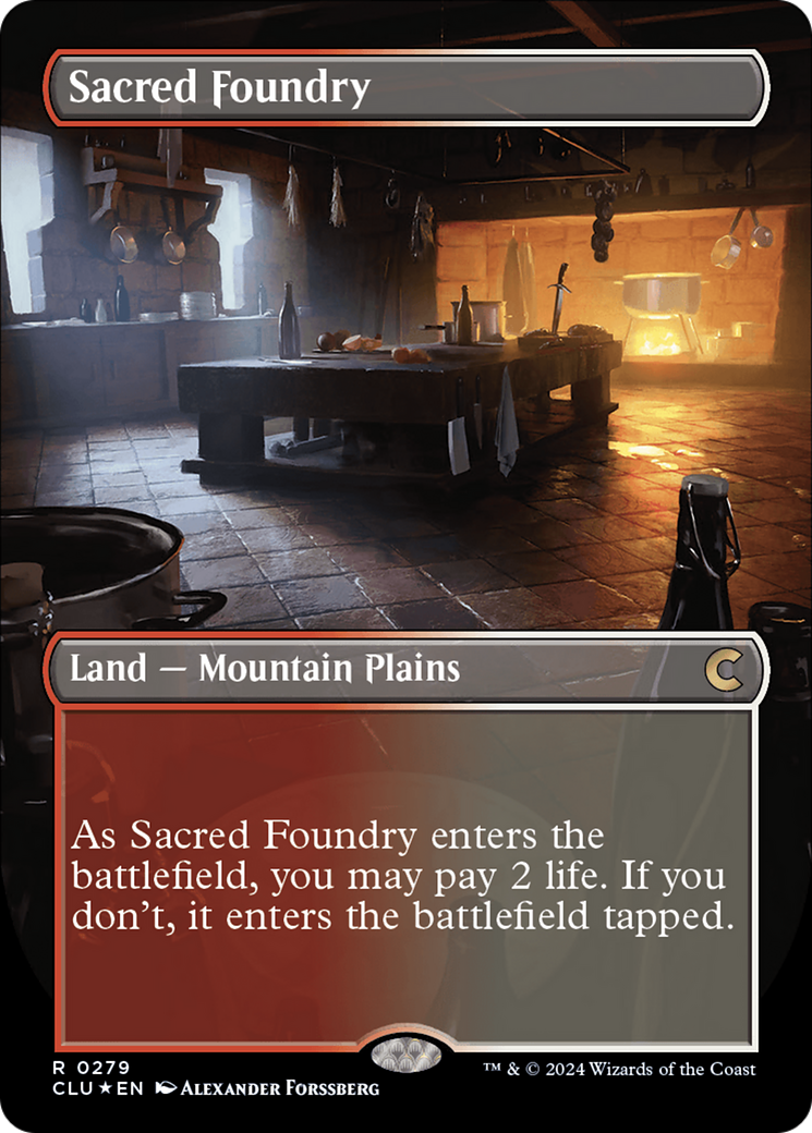 Sacred Foundry (Borderless) [Ravnica: Clue Edition] | Odin's Place