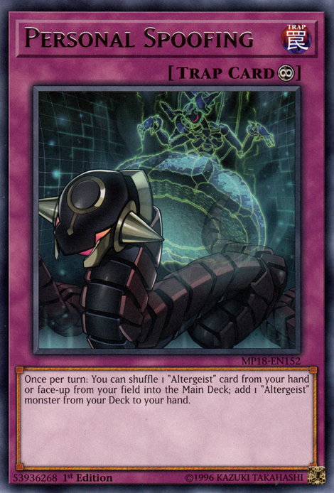 Personal Spoofing [MP18-EN152] Rare | Odin's Place