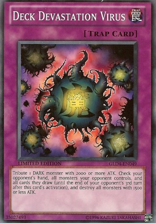 Deck Devastation Virus [GLD4-EN049] Common | Odin's Place