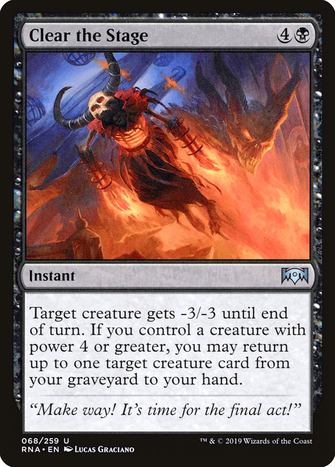 Clear the Stage (68) [Ravnica Allegiance] | Odin's Place
