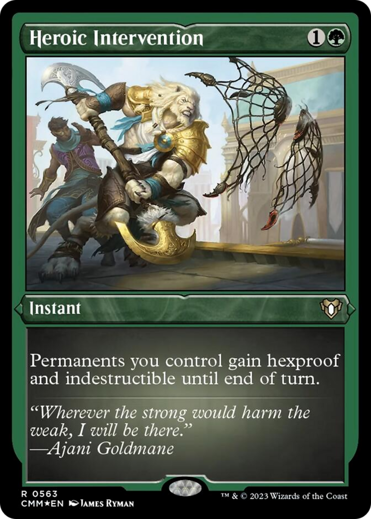 Heroic Intervention (Foil Etched) [Commander Masters] | Odin's Place