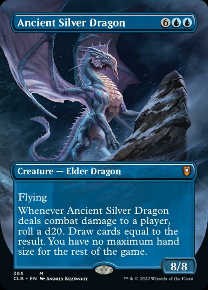 Ancient Silver Dragon (Borderless Alternate Art) [Commander Legends: Battle for Baldur's Gate] | Odin's Place