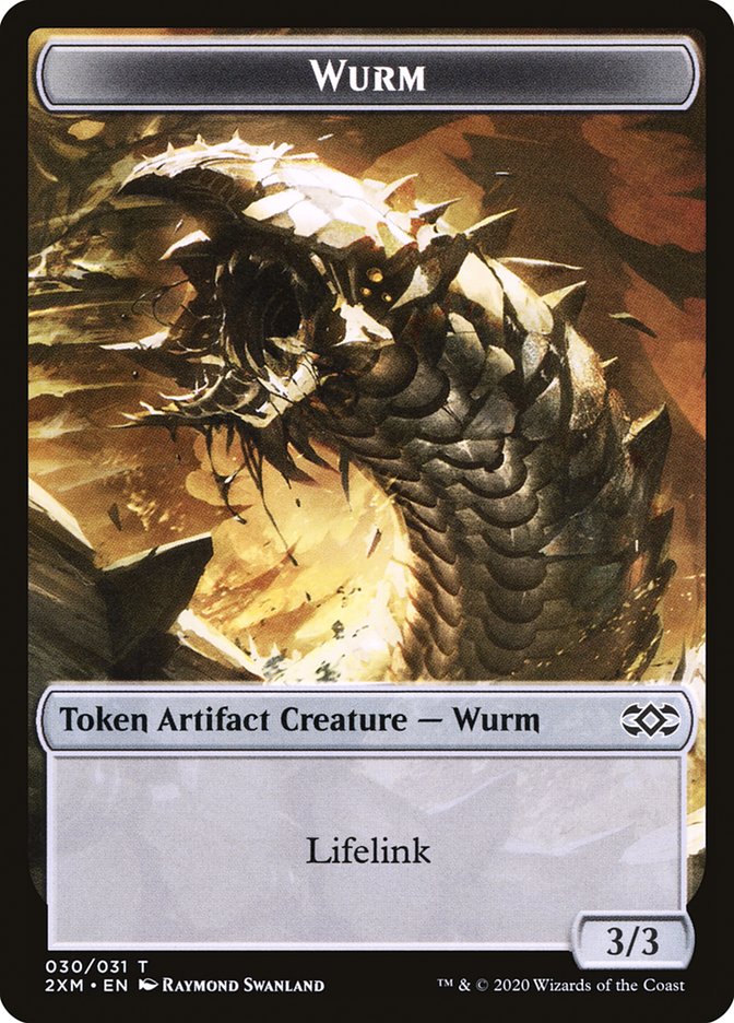 Clue // Wurm (030) Double-Sided Token [Double Masters Tokens] | Odin's Place