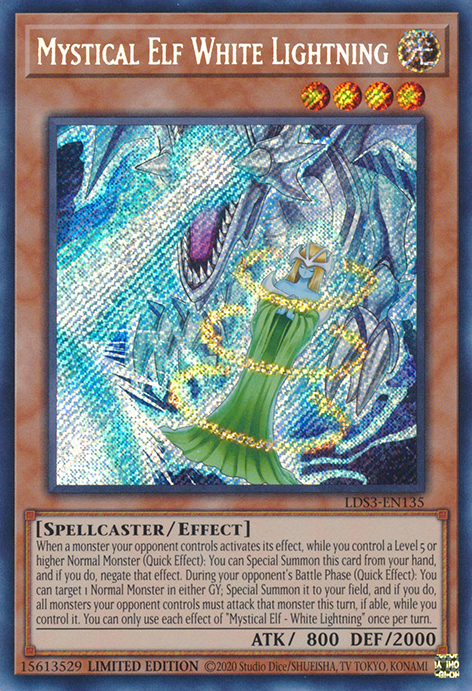 Mystical Elf White Lightning [LDS3-EN135] Secret Rare | Odin's Place
