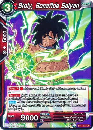 Broly, Bonafide Saiyan (BT11-017) [Vermilion Bloodline] | Odin's Place