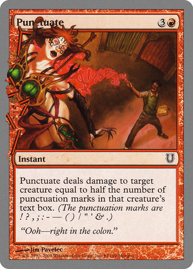 Punctuate (84) [Unhinged] | Odin's Place