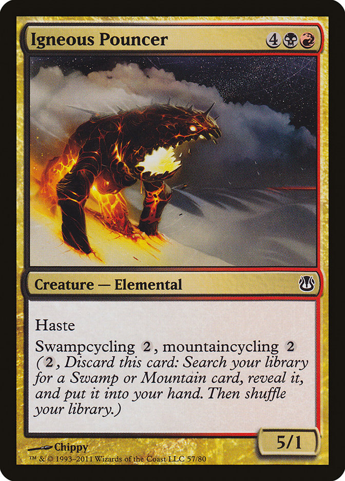Igneous Pouncer (57) [Duel Decks: Ajani vs. Nicol Bolas] | Odin's Place