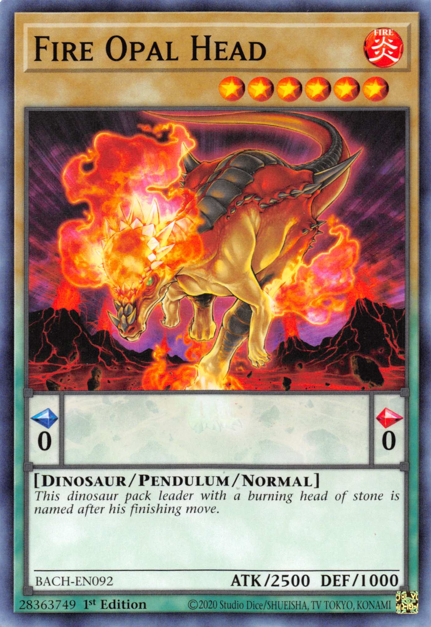 Fire Opal Head [BACH-EN092] Common | Odin's Place