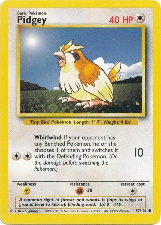 Pidgey (57/102) [Base Set Unlimited] | Odin's Place