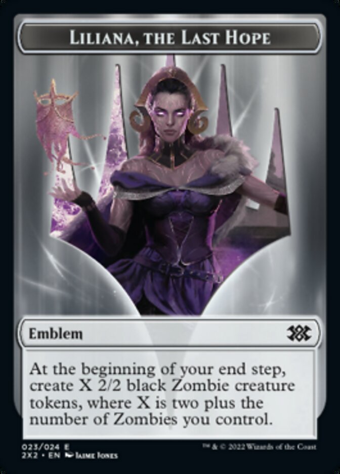 Liliana, the Last Hope Emblem // Spirit (002) Double-Sided Token [Double Masters 2022 Tokens] | Odin's Place