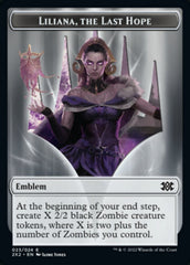 Liliana, the Last Hope Emblem // Spirit (002) Double-Sided Token [Double Masters 2022 Tokens] | Odin's Place