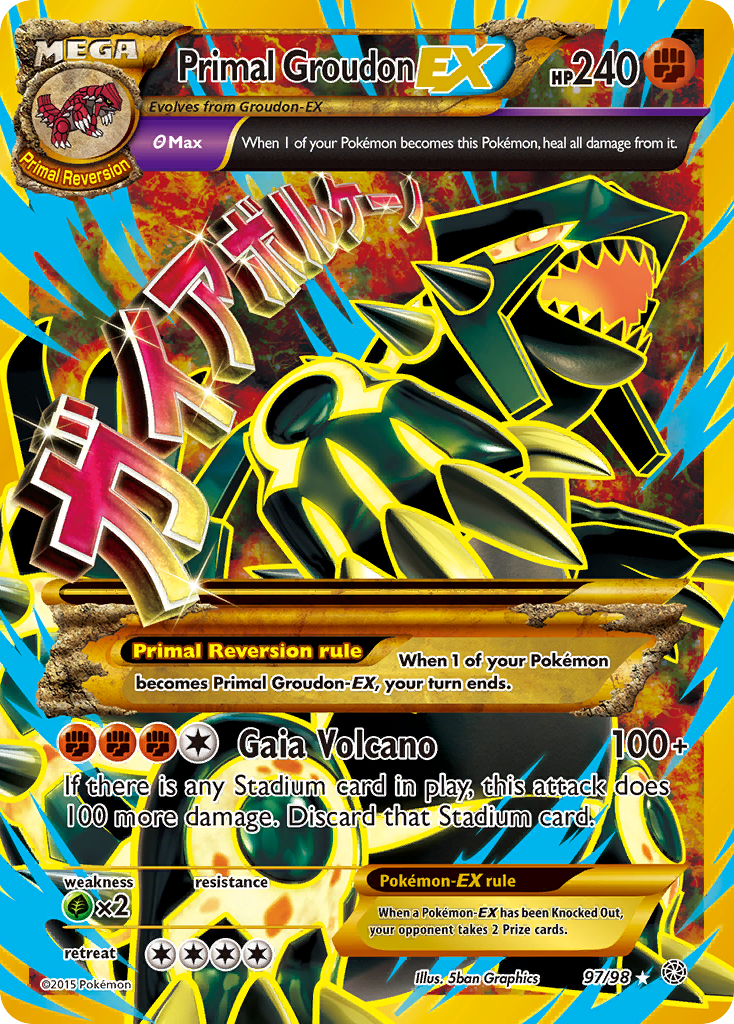 Primal Groudon EX (97/98) [XY: Ancient Origins] | Odin's Place