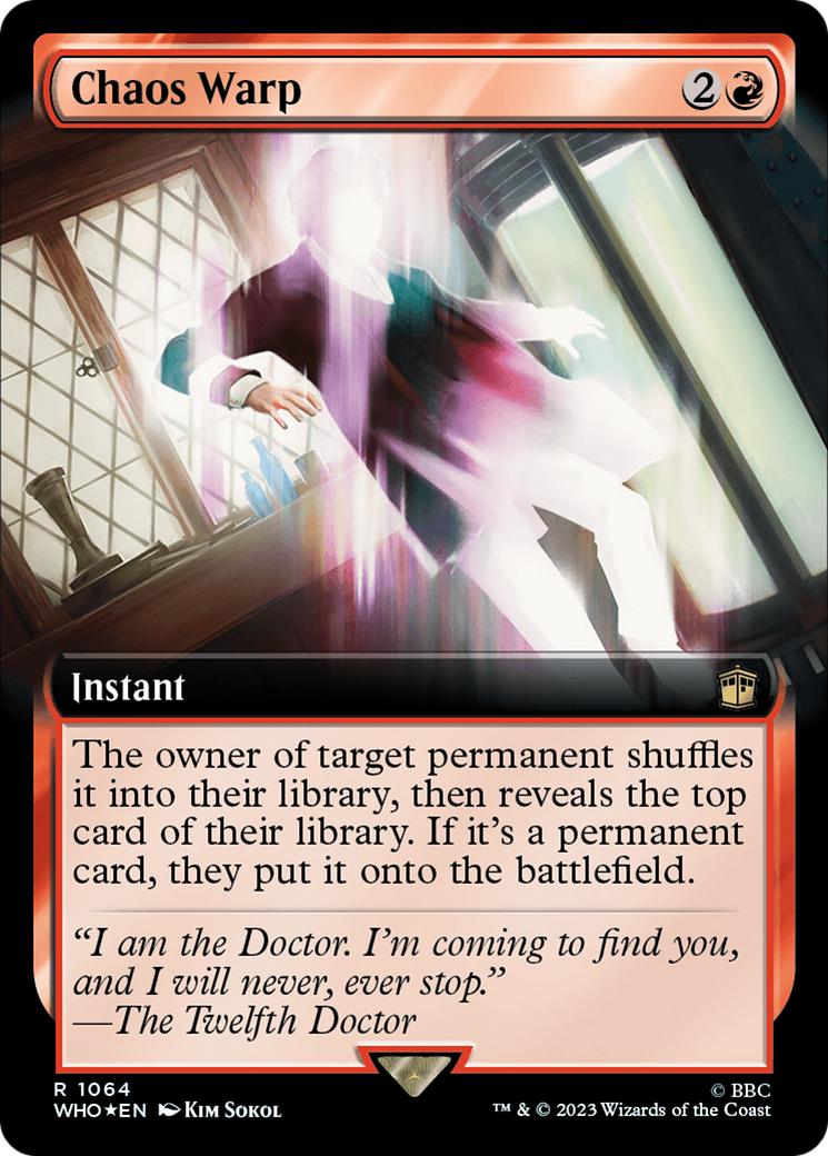 Chaos Warp (Extended Art) (Surge Foil) [Doctor Who] | Odin's Place