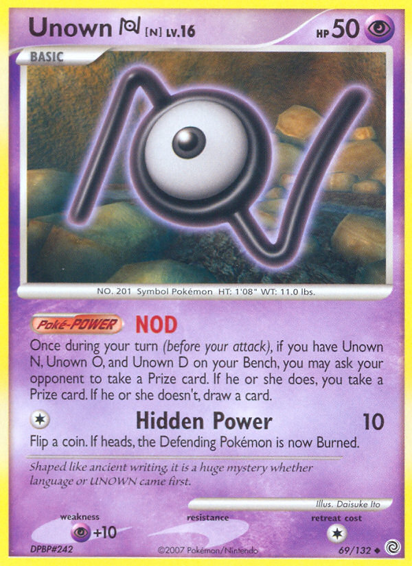 Unown N (69/132) [Diamond & Pearl: Secret Wonders] | Odin's Place