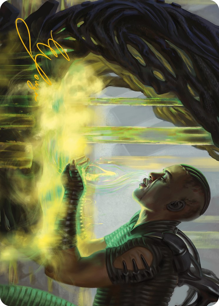 Necrogen Communion Art Card (Gold-Stamped Signature) [Phyrexia: All Will Be One Art Series] | Odin's Place