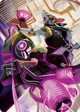 Nashi, Moon Sage's Scion Art Card [Kamigawa: Neon Dynasty Art Series] | Odin's Place