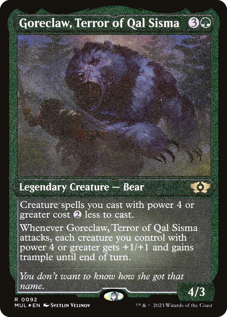 Goreclaw, Terror of Qal Sisma (Foil Etched) [Multiverse Legends] | Odin's Place
