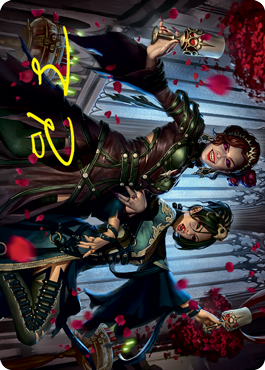 Falkenrath Celebrants 2 Art Card (Gold-Stamped Signature) [Innistrad: Crimson Vow Art Series] | Odin's Place